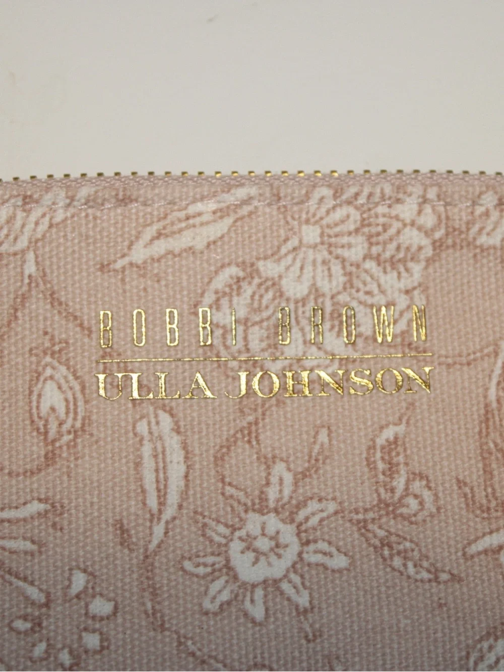 Bobbi Brown x Ulla Johnson Limited Edition Pink Floral Canvas Makeup Bag Pouch